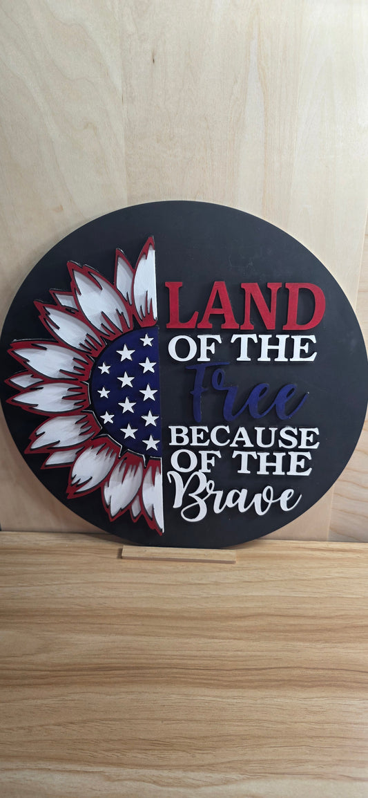 Land of The Free Door Hanger
