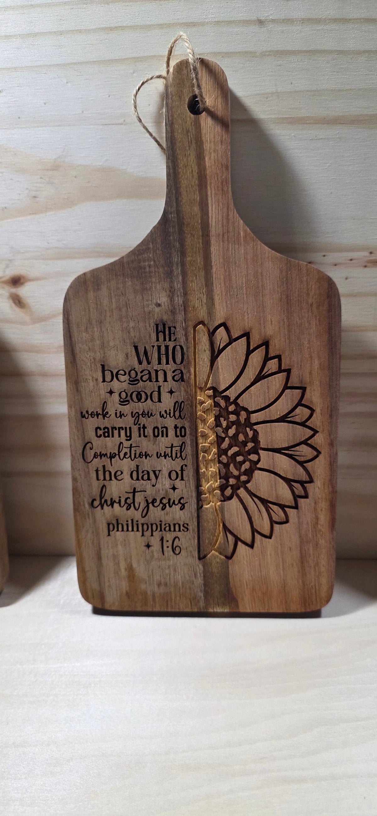Philippians 1:6 Mini Cutting Board