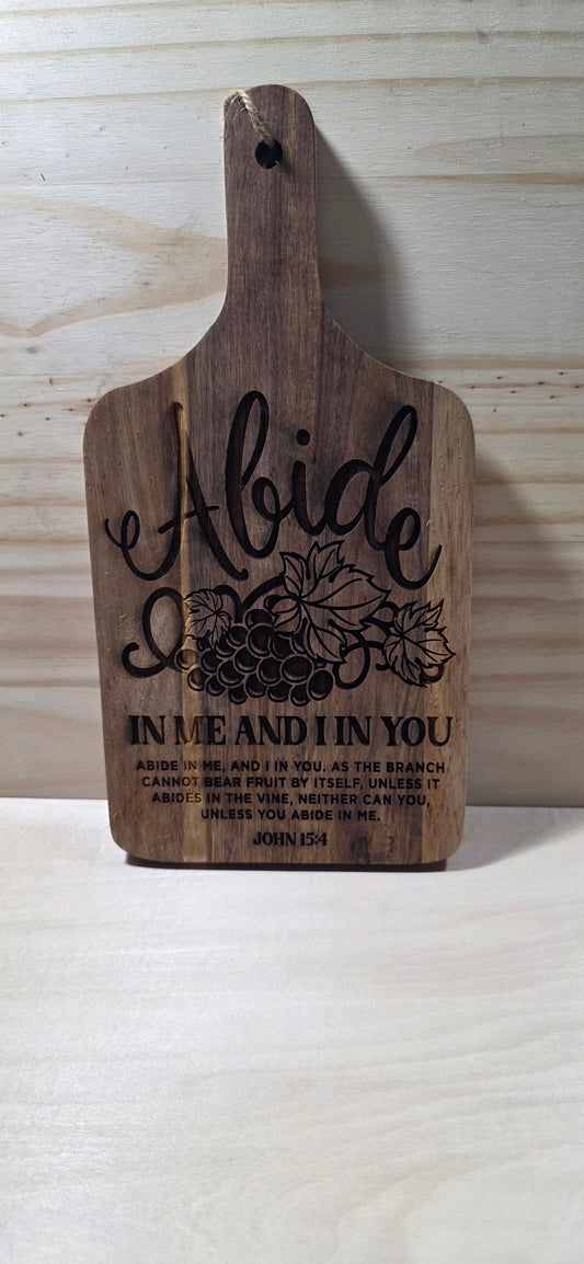 Abide In Me Mini Cutting Board