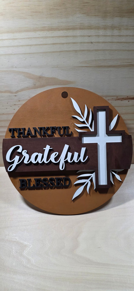 Grateful Door Hanger