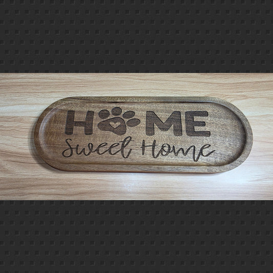 Home Sweet Home Paw Print Key Tray