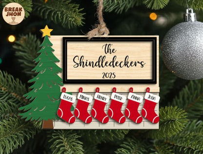 Ornament – Family Name + Year
